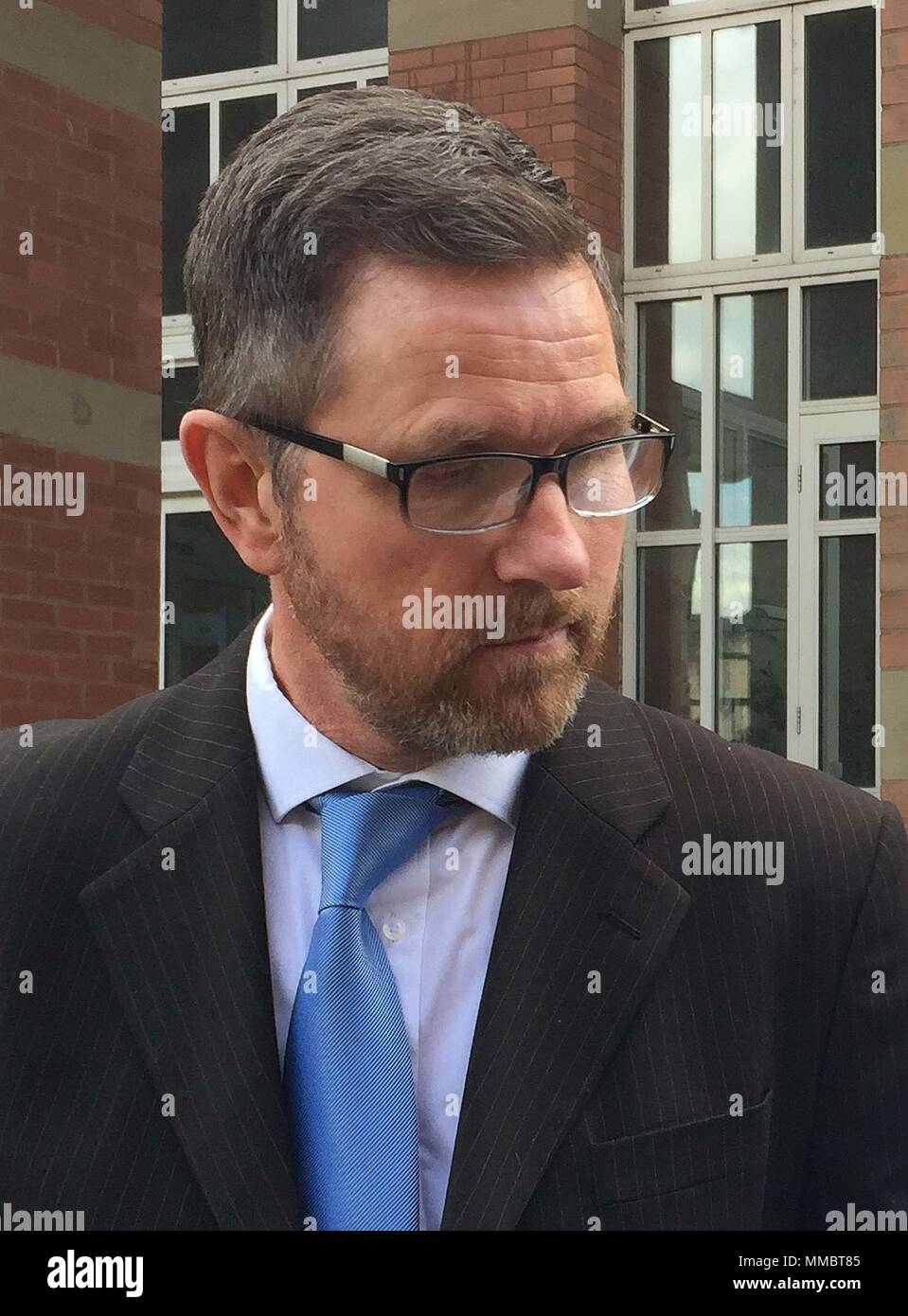 Neil Sheppard outside Stafford Crown Court on Thursday, after he was handed a nine-month jail term suspended for 12 months after admitting benefit fraud. Stock Photo