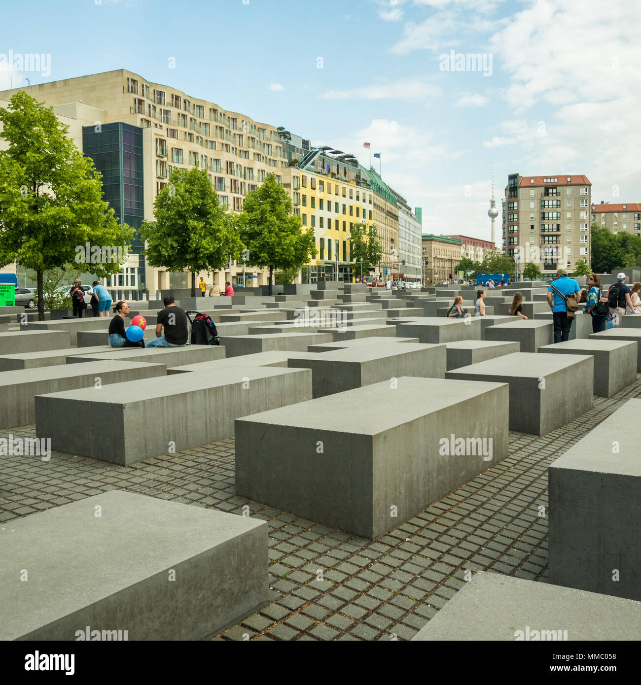 The Memorial to the Murdered Jews of Europe, Berlin, Germany Stock Photo