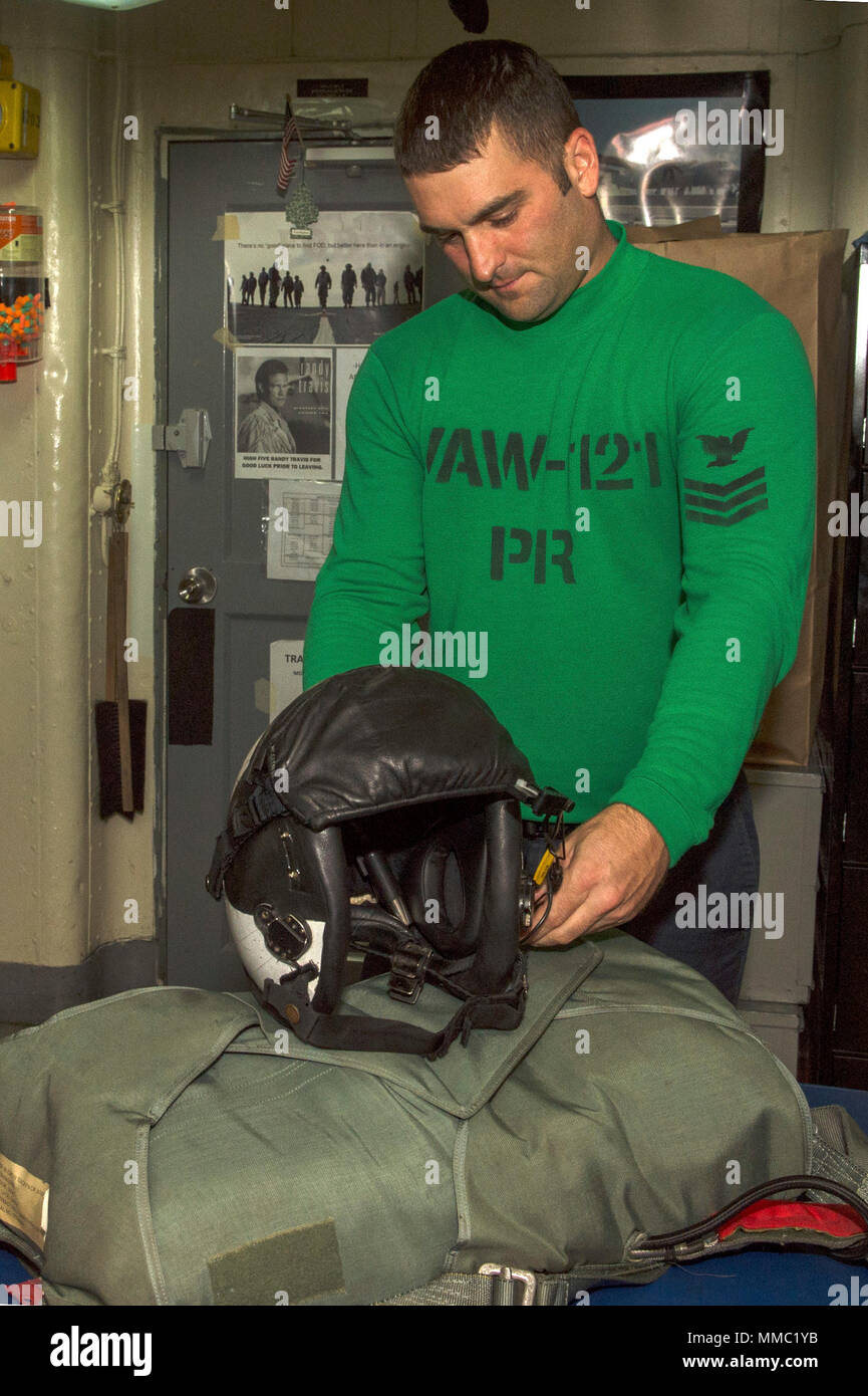 ARABIAN GULF (Oct. 4, 2017) Aircrew Survival Equipmentman 1st Class