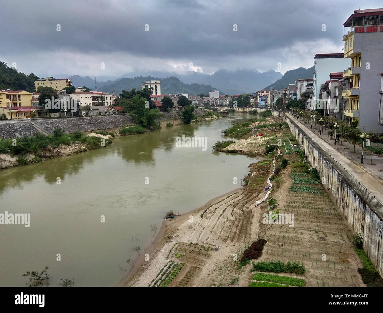Ha Giang city landscape Stock Photo