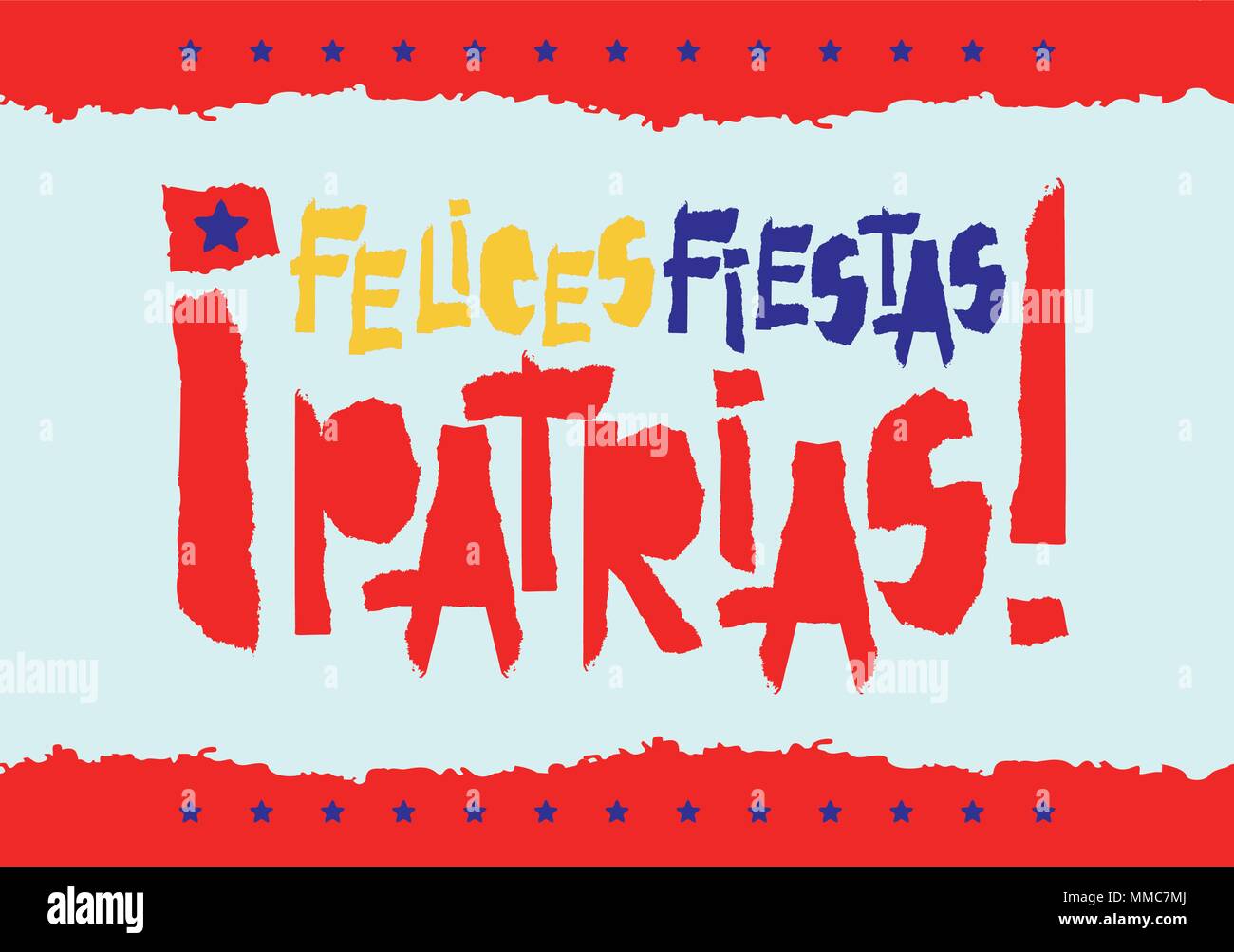 Flat fiestas patrias design for banner, apparel print independence victory  day card, slogan graphic poster with text fiestas patrias in Colombia natio  Stock Vector Image & Art - Alamy