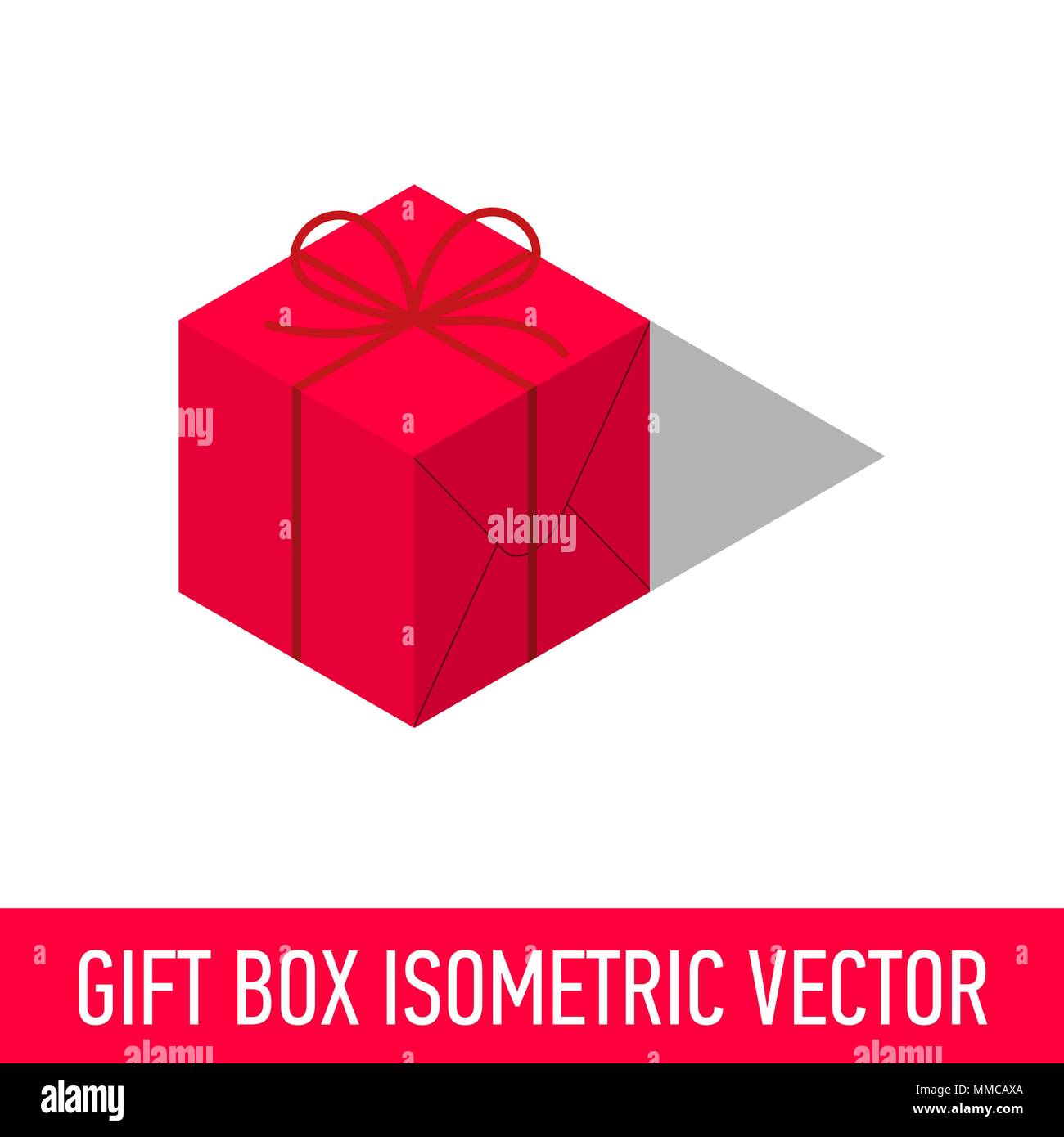 Isometric isolated gift present red vector box Stock Vector Image & Art ...