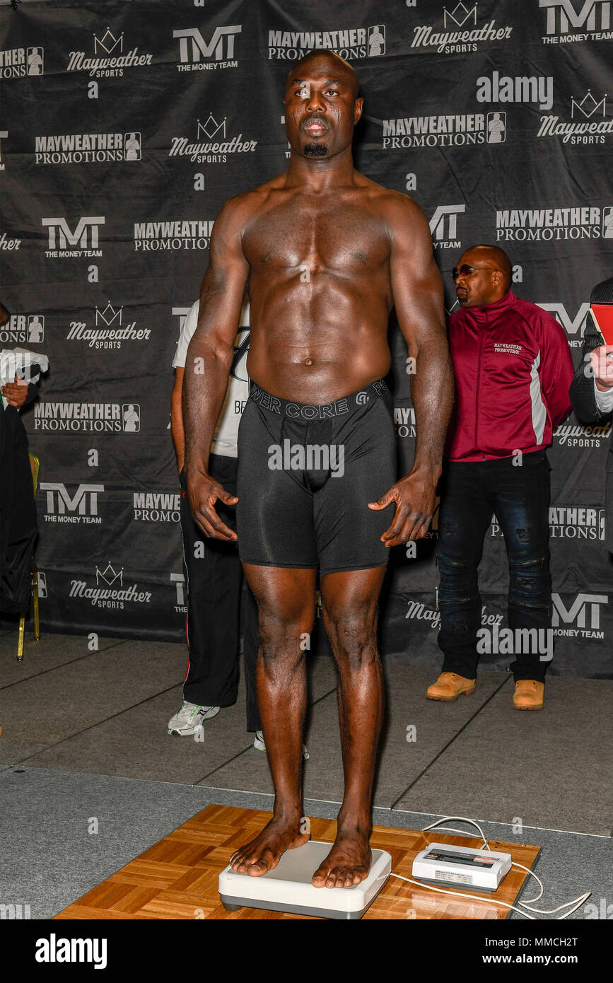 Las Vegas, NV, USA. 10th May, 2018. Lateef Kayode Premier Boxing Champions Weigh In at Sam's