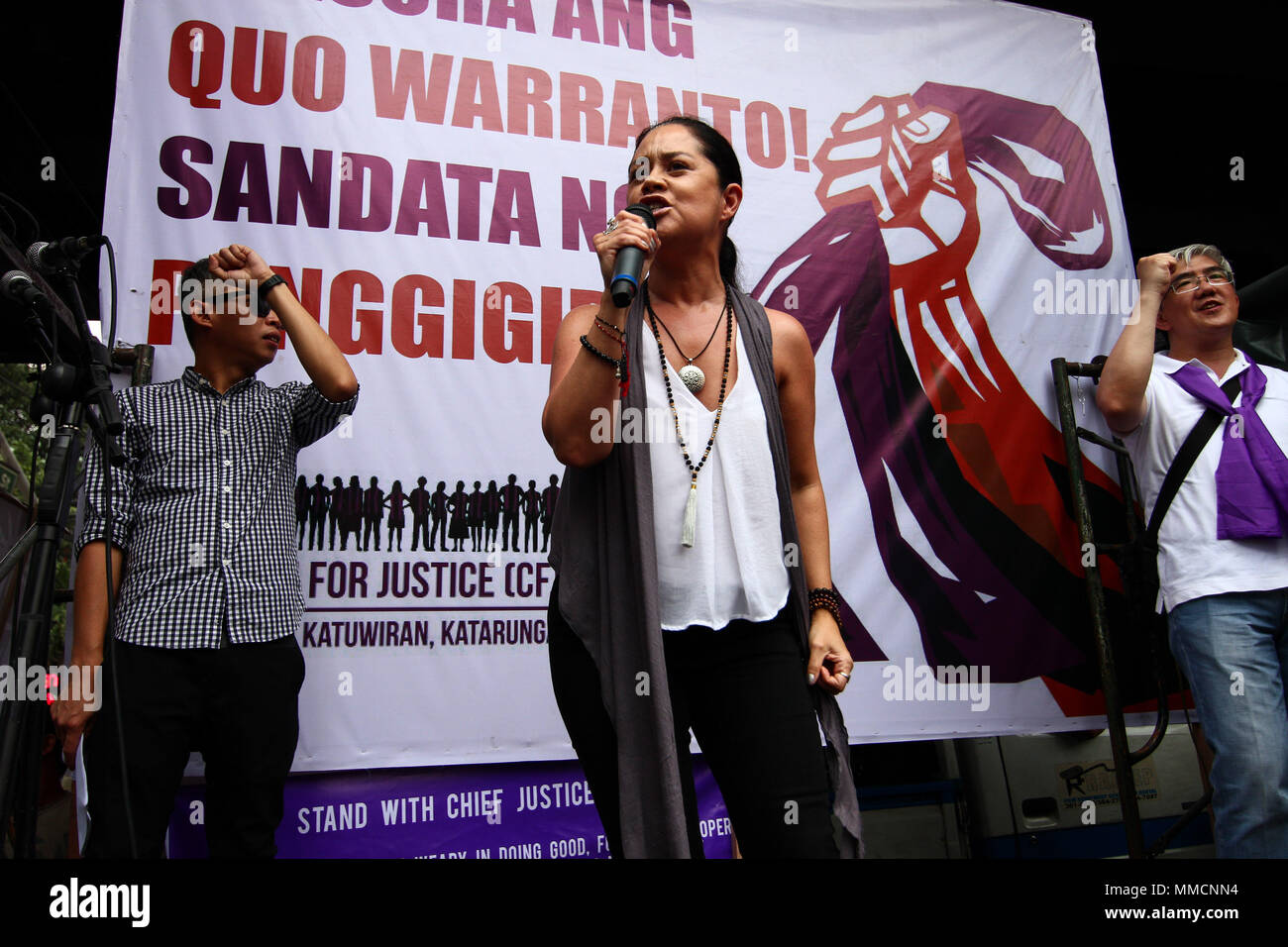 Manila Philippines 11th May 2018 Theater Actress And One Billion Rising Director Monique Wilson Sings Do