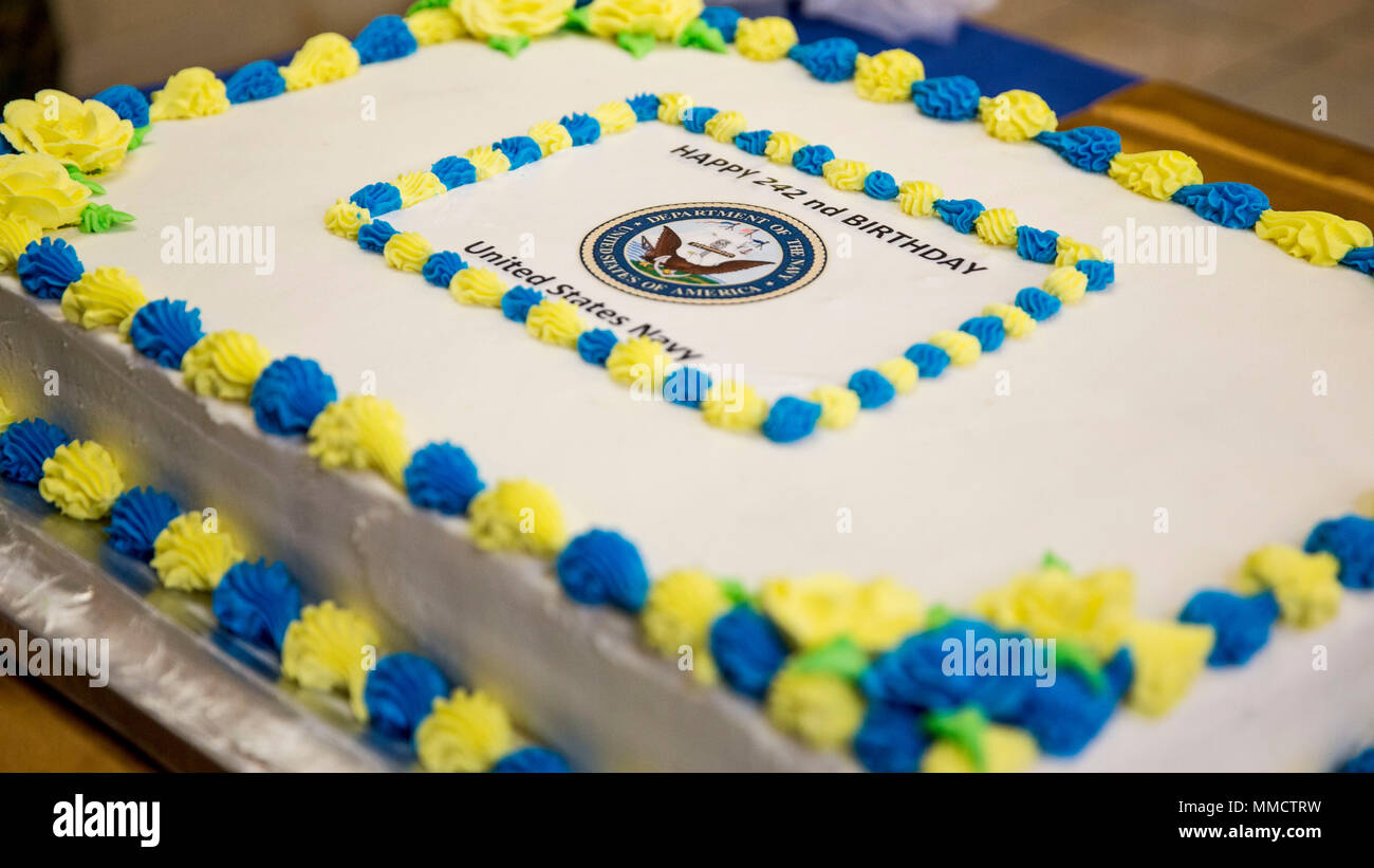 A cake used in a cake cutting ceremony on Marine Corps Air Station ...
