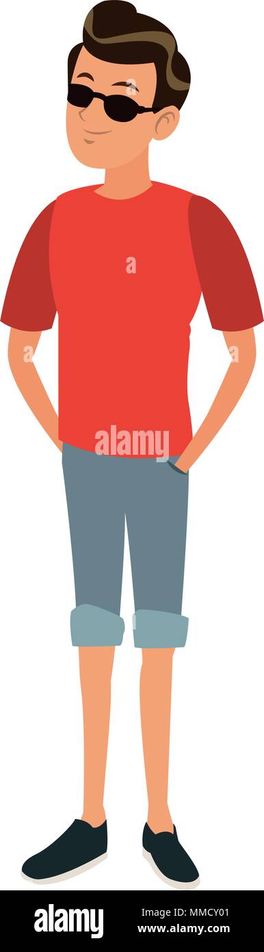 Young man cartoon Stock Vector