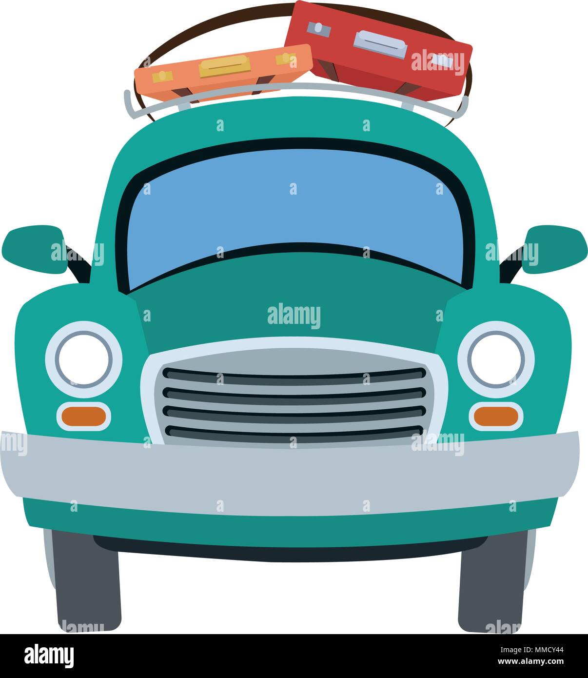Car with luggage on top Stock Vector Image & Art Alamy