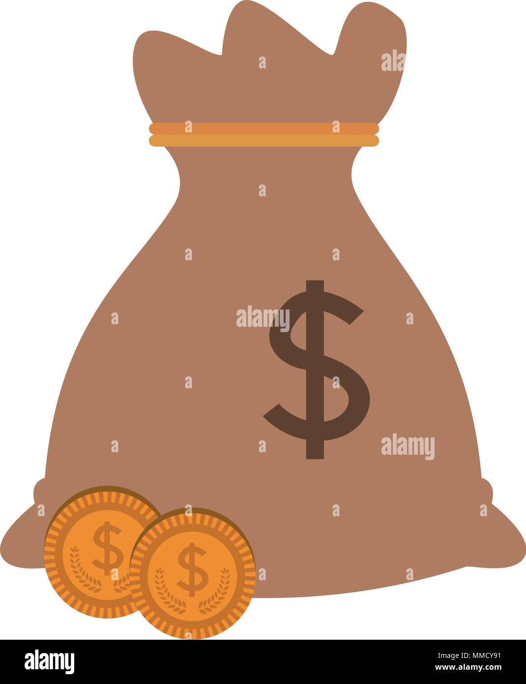 Money bag isolated Stock Vector Image & Art - Alamy
