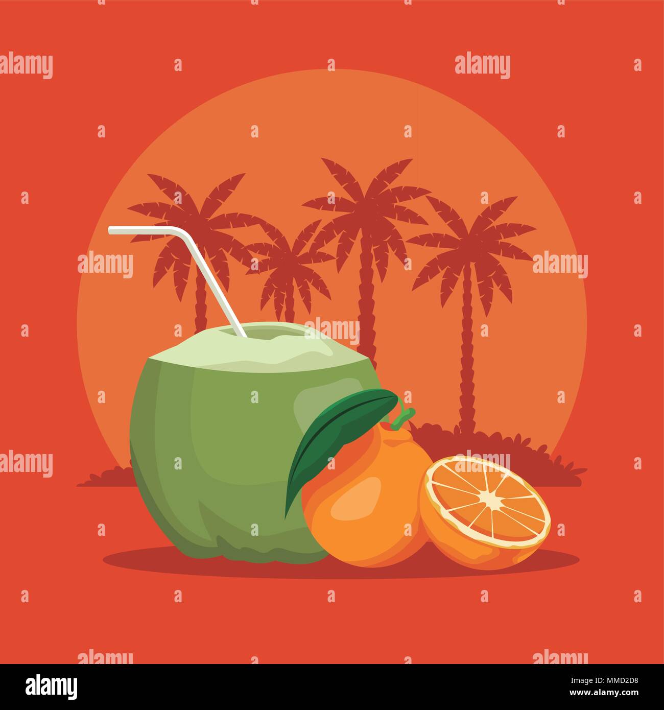 Summer and beach concept Stock Vector Image & Art - Alamy