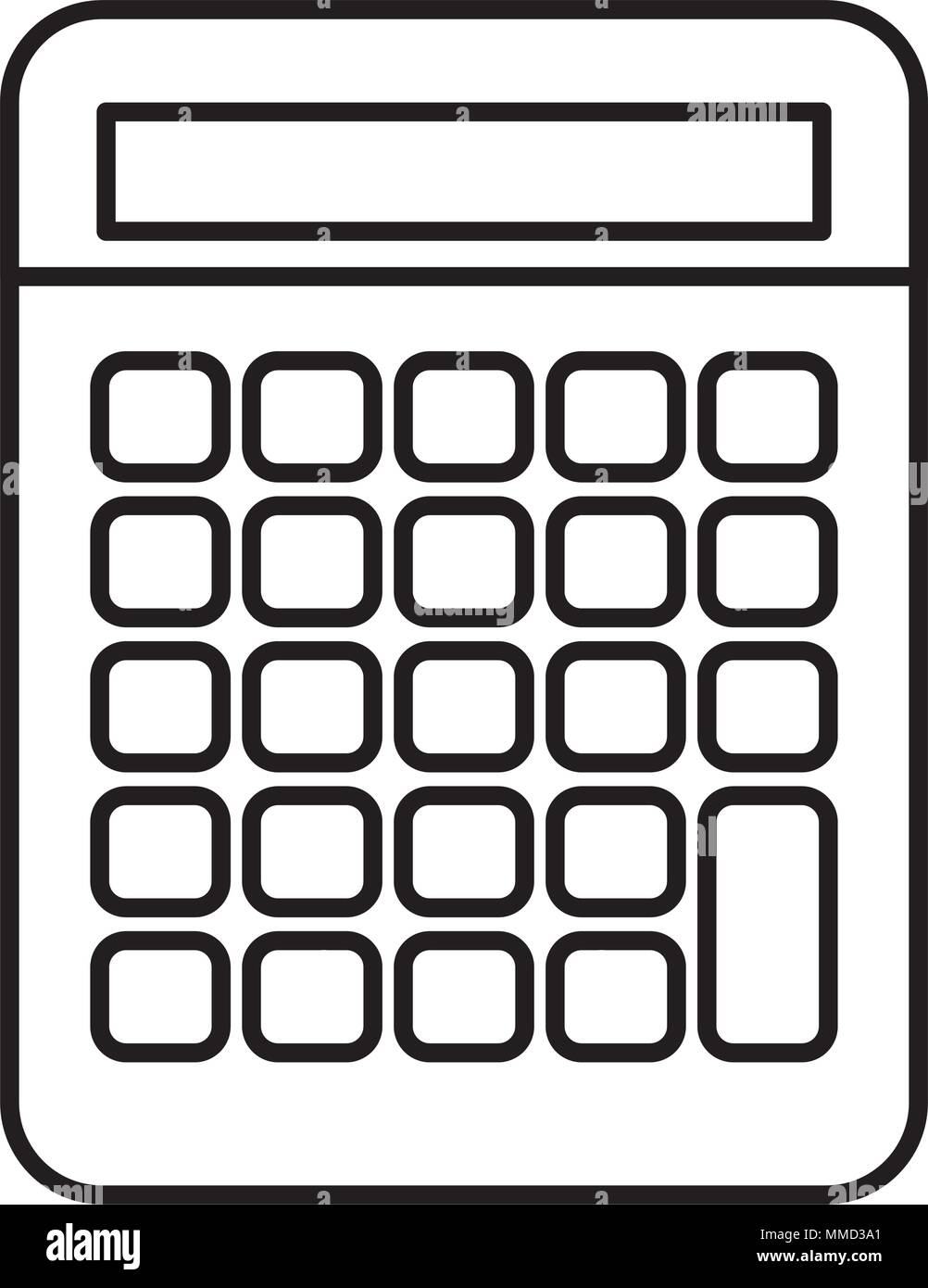 line business calculator object with financila buttons Stock Vector