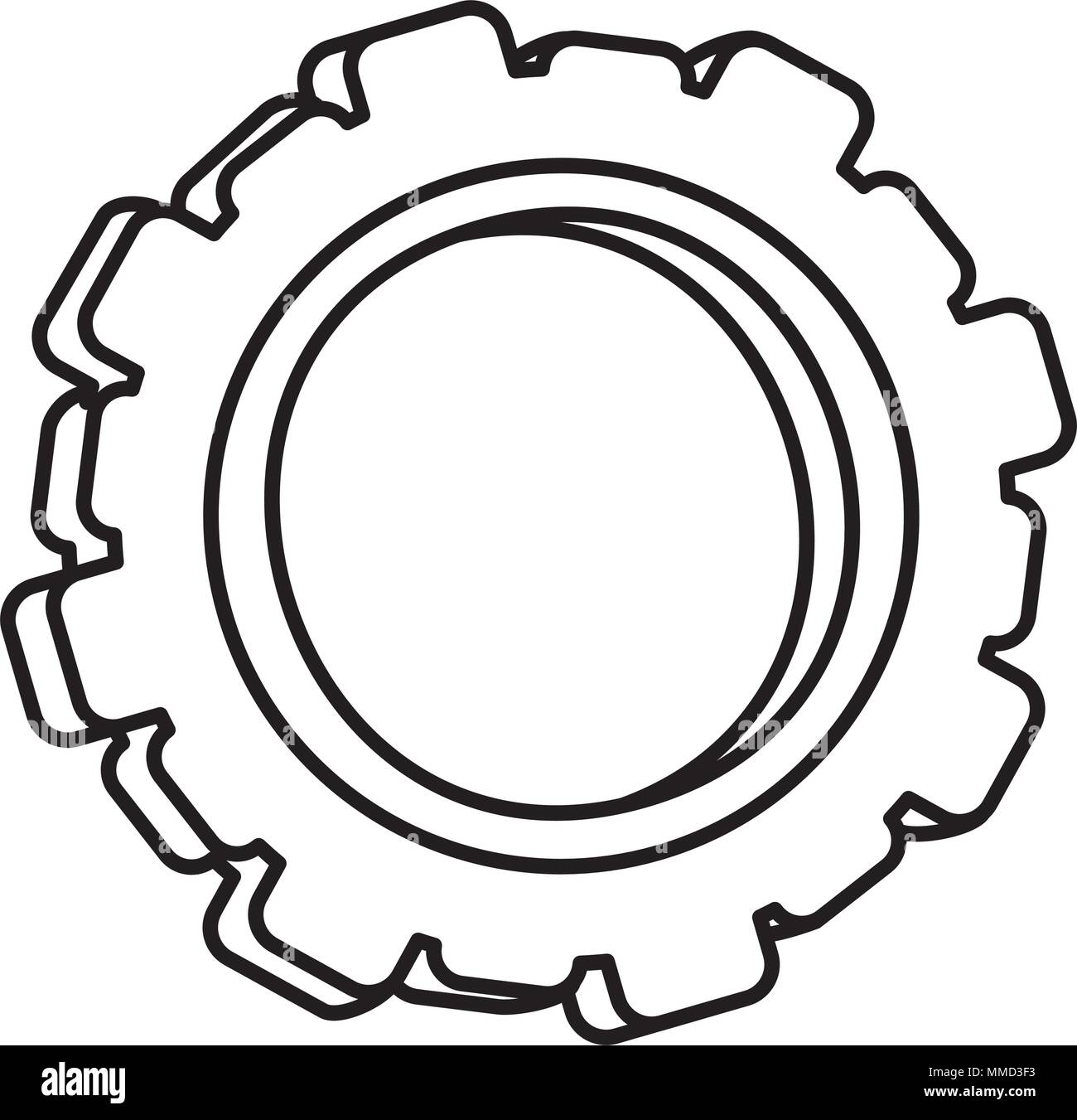 line industry gear engineering technical machine Stock Vector Image ...