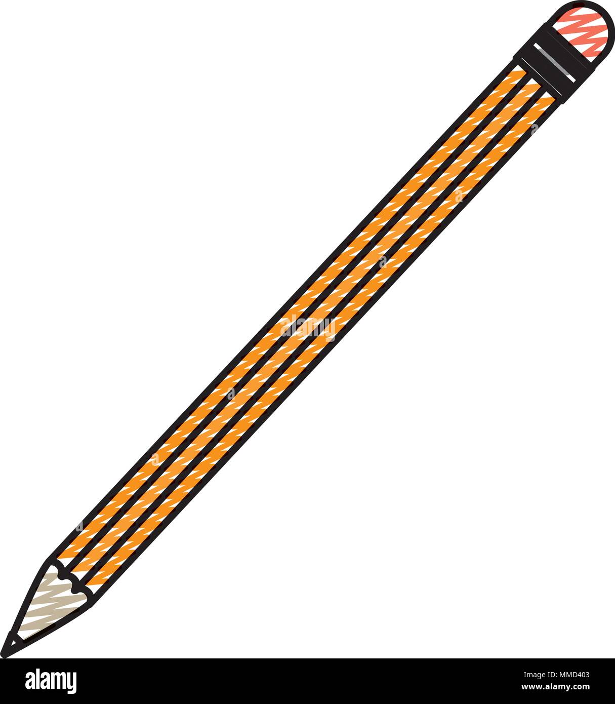 doodle wood pencil object to write and draw Stock Vector Image & Art ...