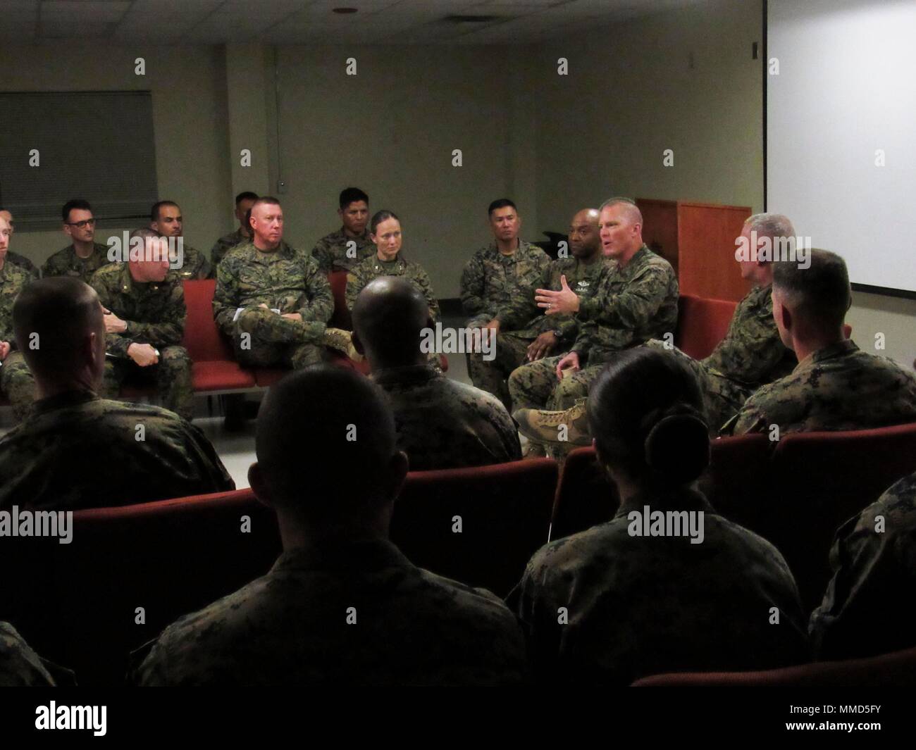 Sgt. Maj. James N. Calbough, sergeant major of 3rd Marine Logistics ...