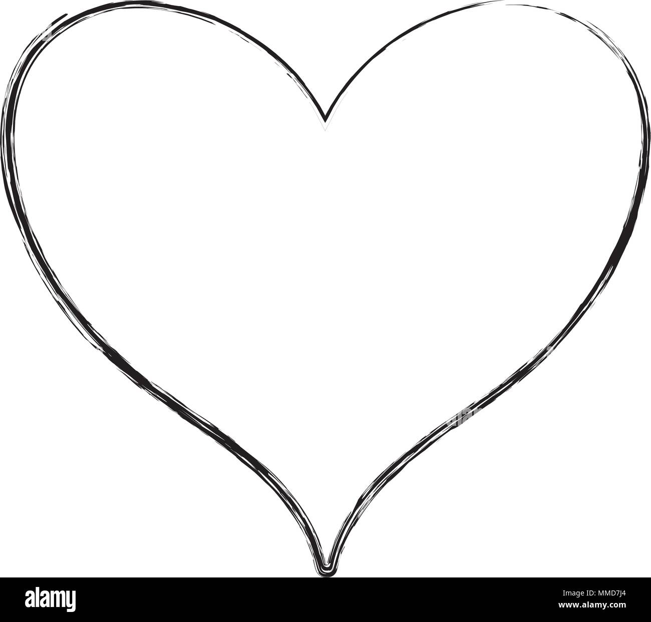 grunge heart symbol of love and passion style Stock Vector Image & Art ...
