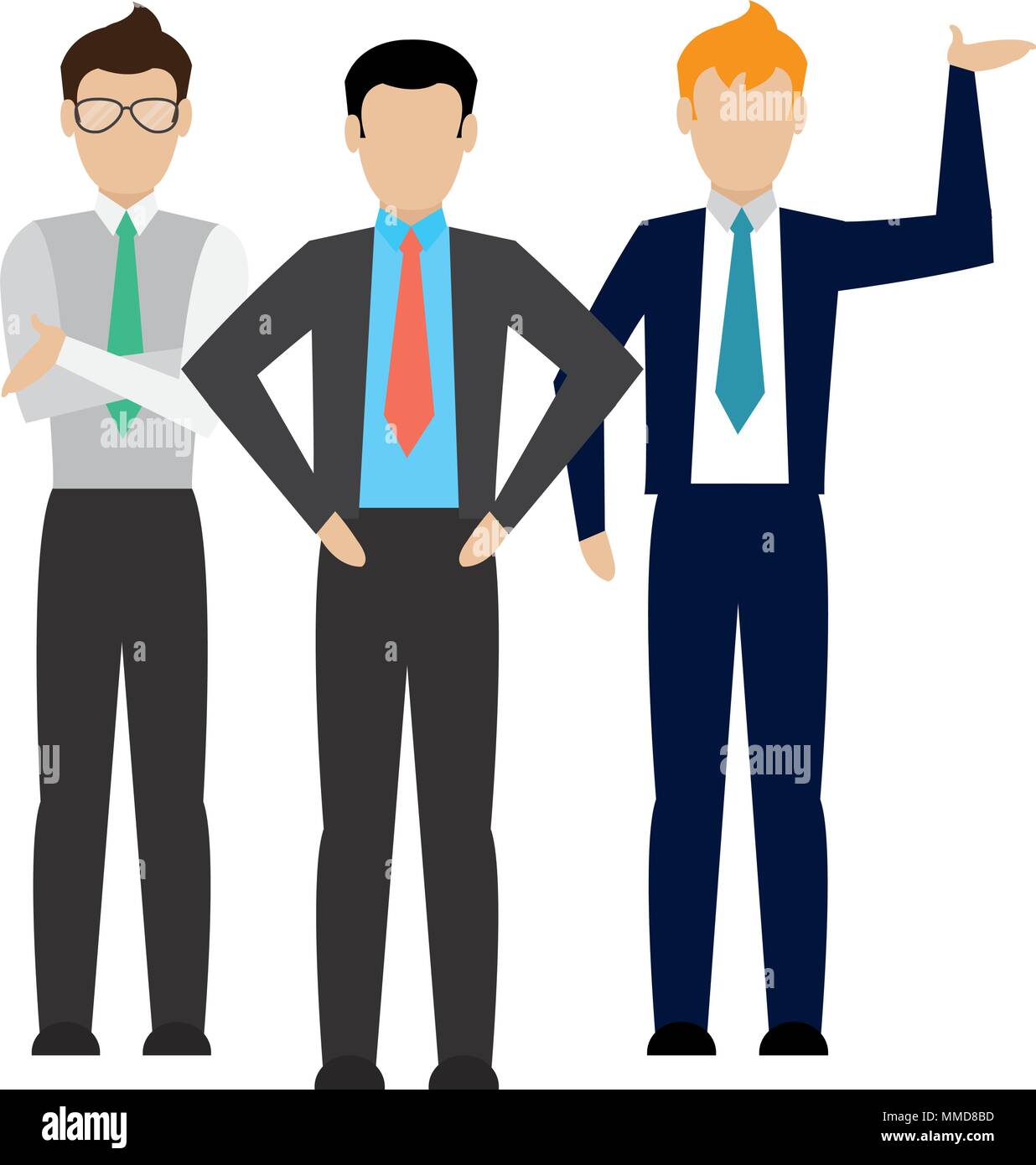 elegant businessmen corporate teamwork process Stock Vector Image & Art ...
