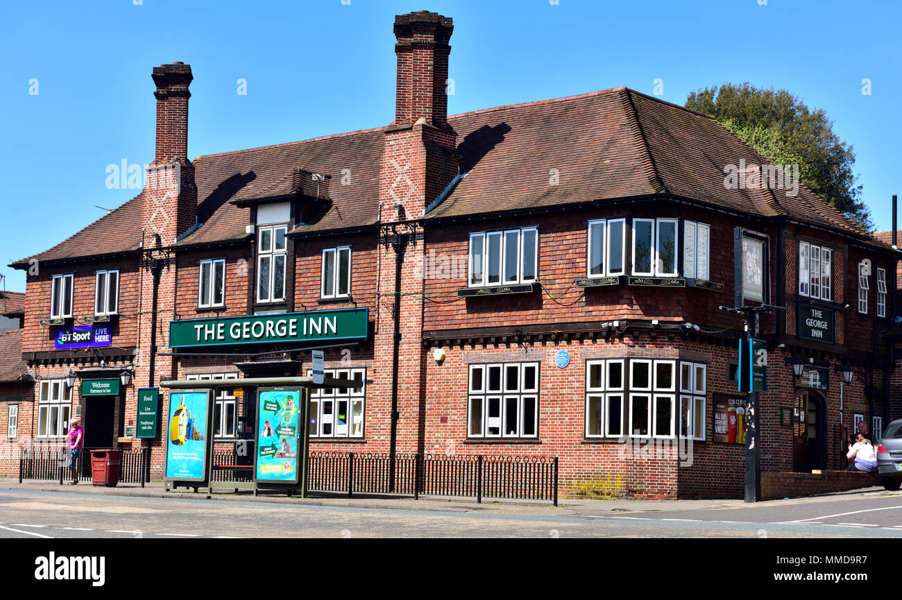 The George Inn pub and restaurant in Shirehampton, Bristol, UK Stock Photo