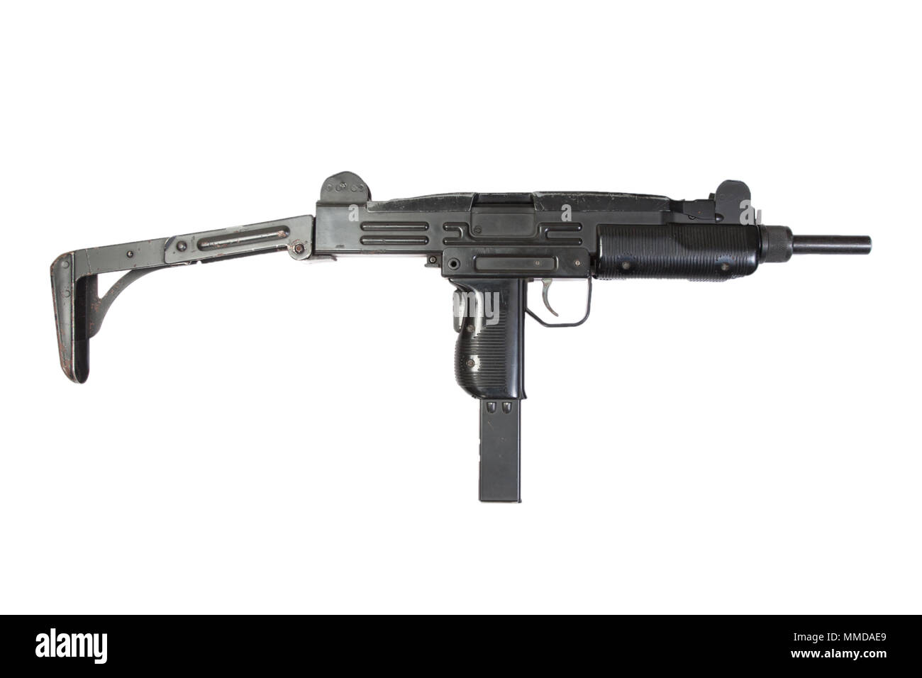 UZI submachine gun isolated on white Stock Photo