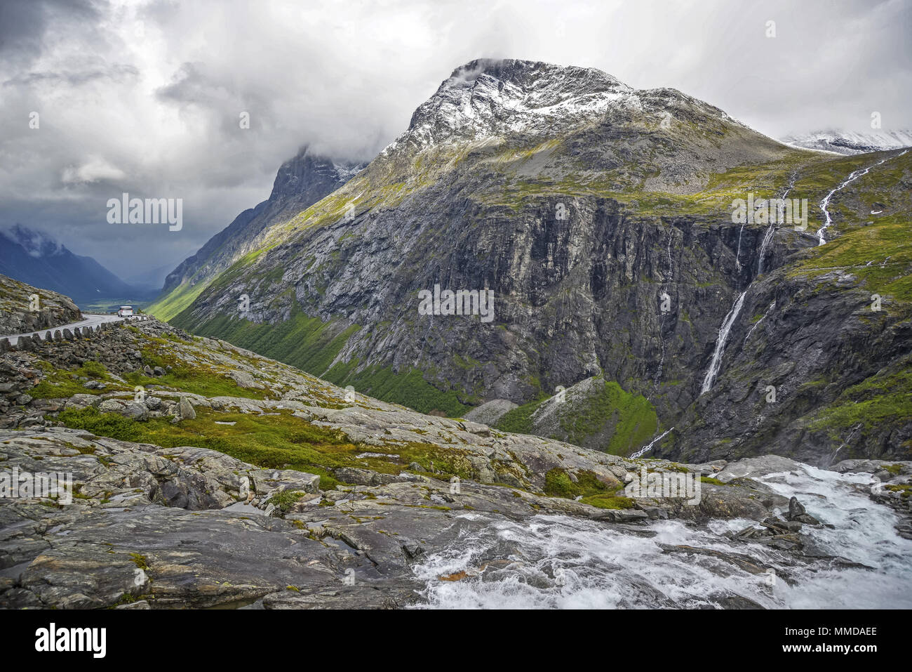 Norway Landscapes through the Fjords Stock Photo