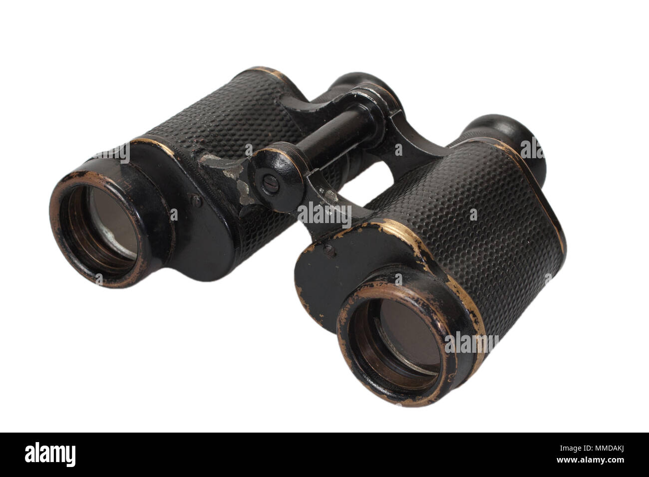 ww2 period binoculars on white background Stock Photo