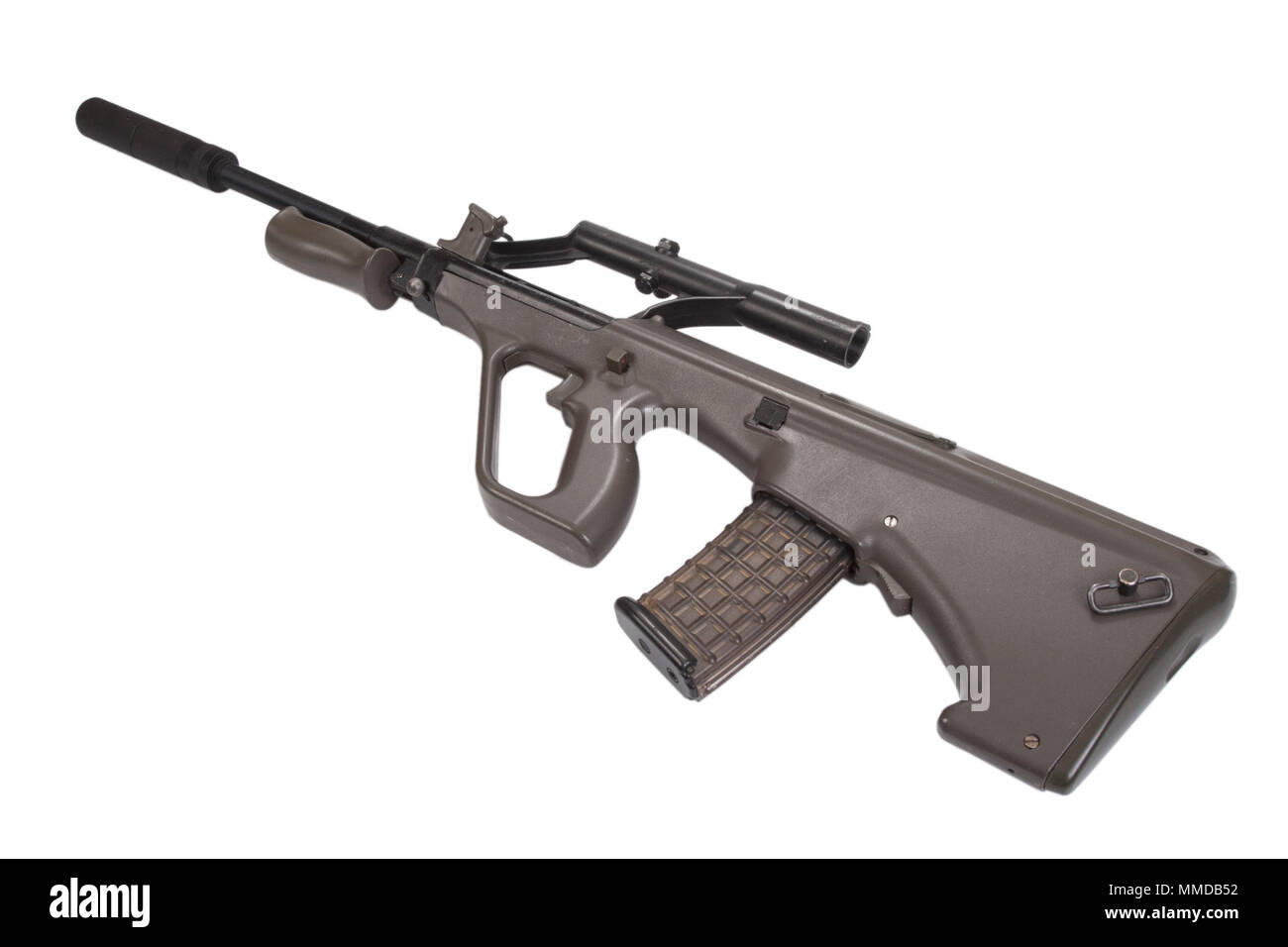 assault rifle with silencer Stock Photo - Alamy