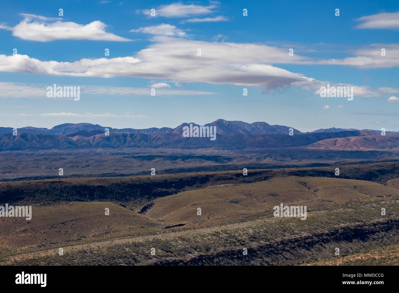 Aerial view of the West MacDonnell Ranges Stock Photo - Alamy