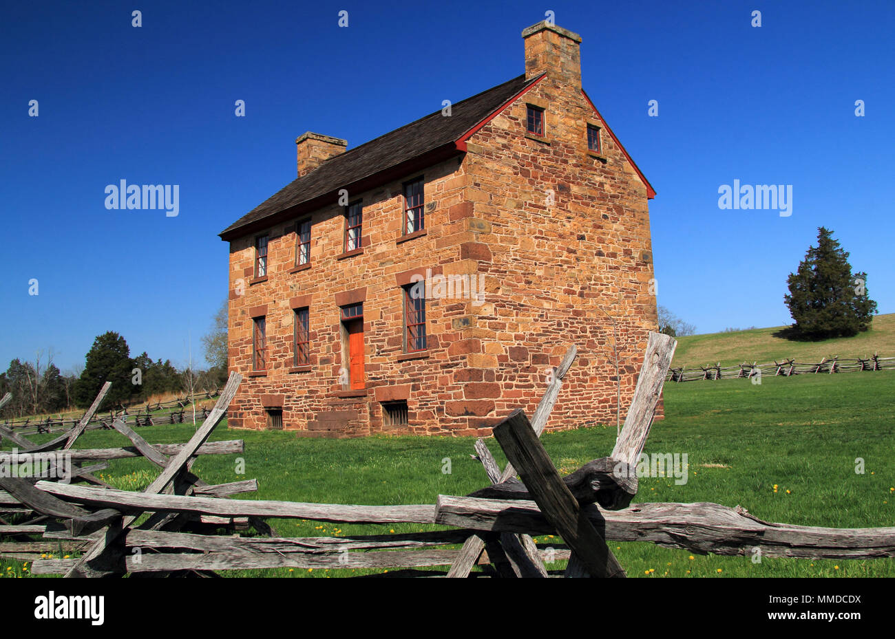 The Stone House at Manassas Battlefield National Park served as a Union field hospital during two major military engagements in the American Civil War Stock Photo