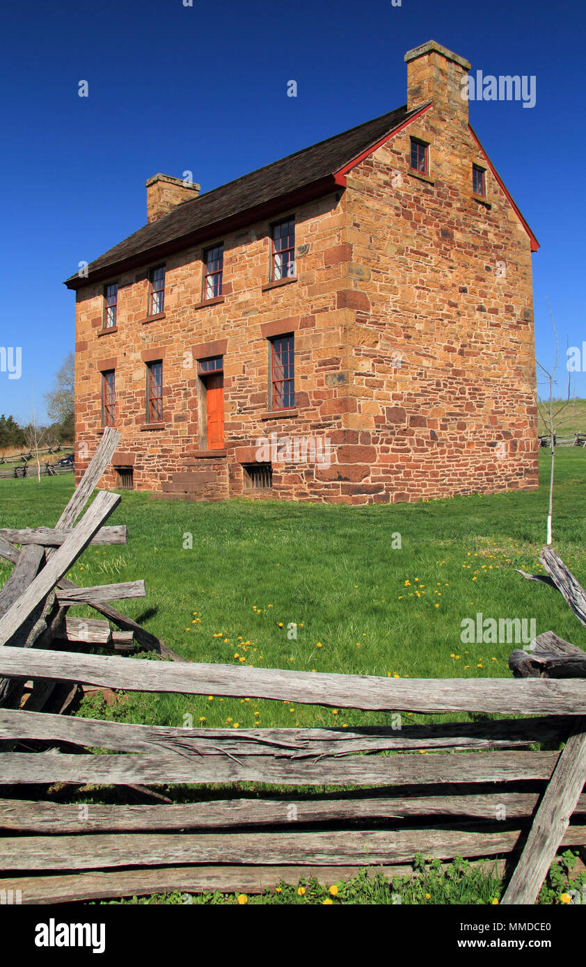 The Stone House at Manassas Battlefield National Park served as a Union field hospital during two major military engagements in the American Civil War Stock Photo