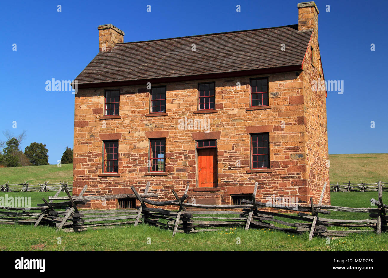 The Stone House at Manassas Battlefield National Park served as a Union field hospital during two major military engagements in the American Civil War Stock Photo