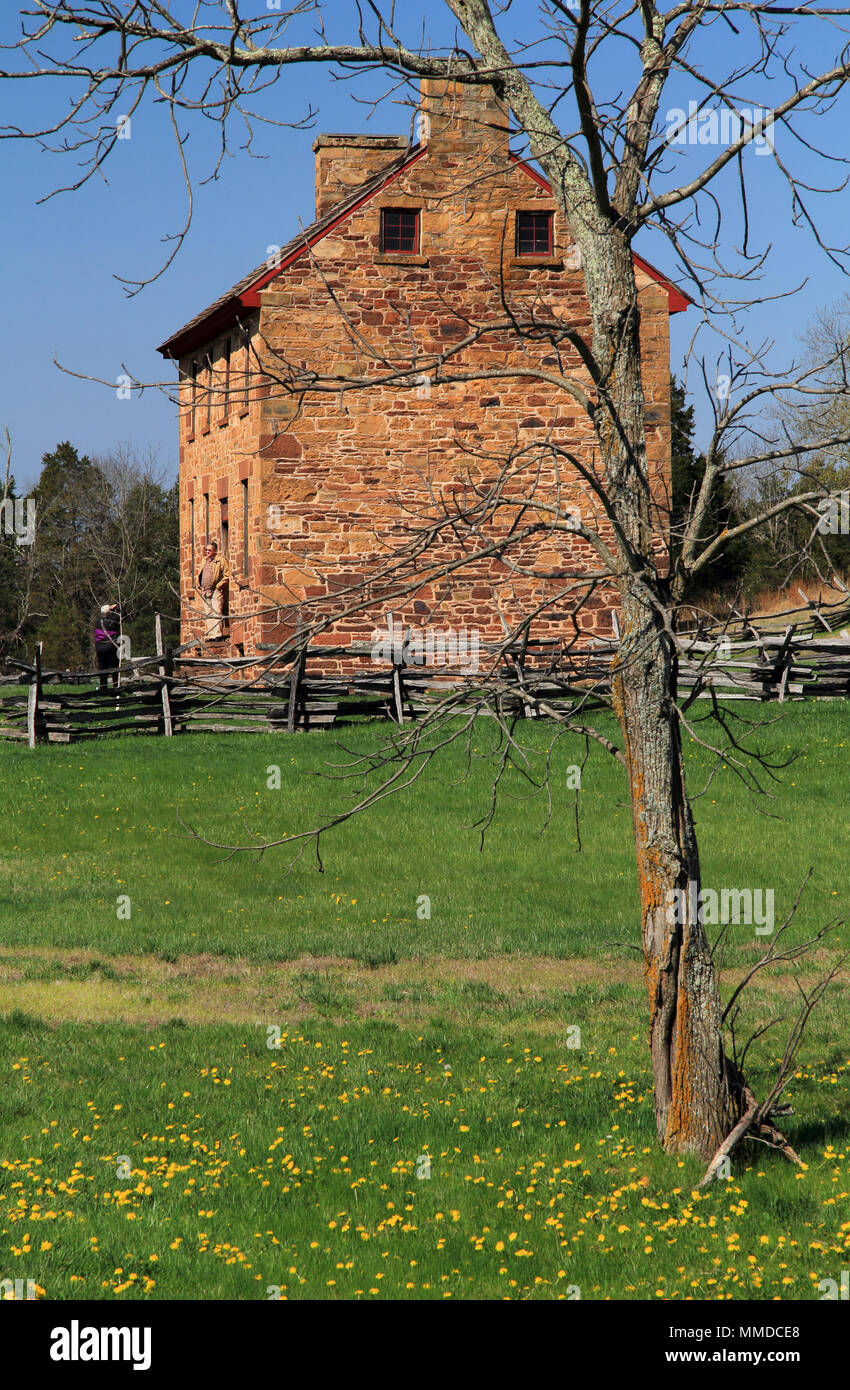 The Stone House at Manassas Battlefield National Park served as a Union field hospital during two major military engagements in the American Civil War Stock Photo