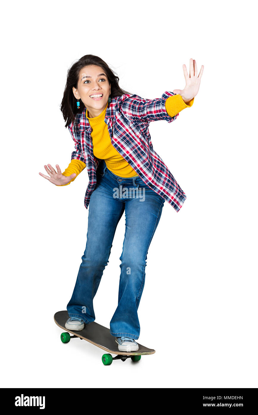 One Teenager Girl College Student Showing Winning Trophy Success Education Stock Photo
