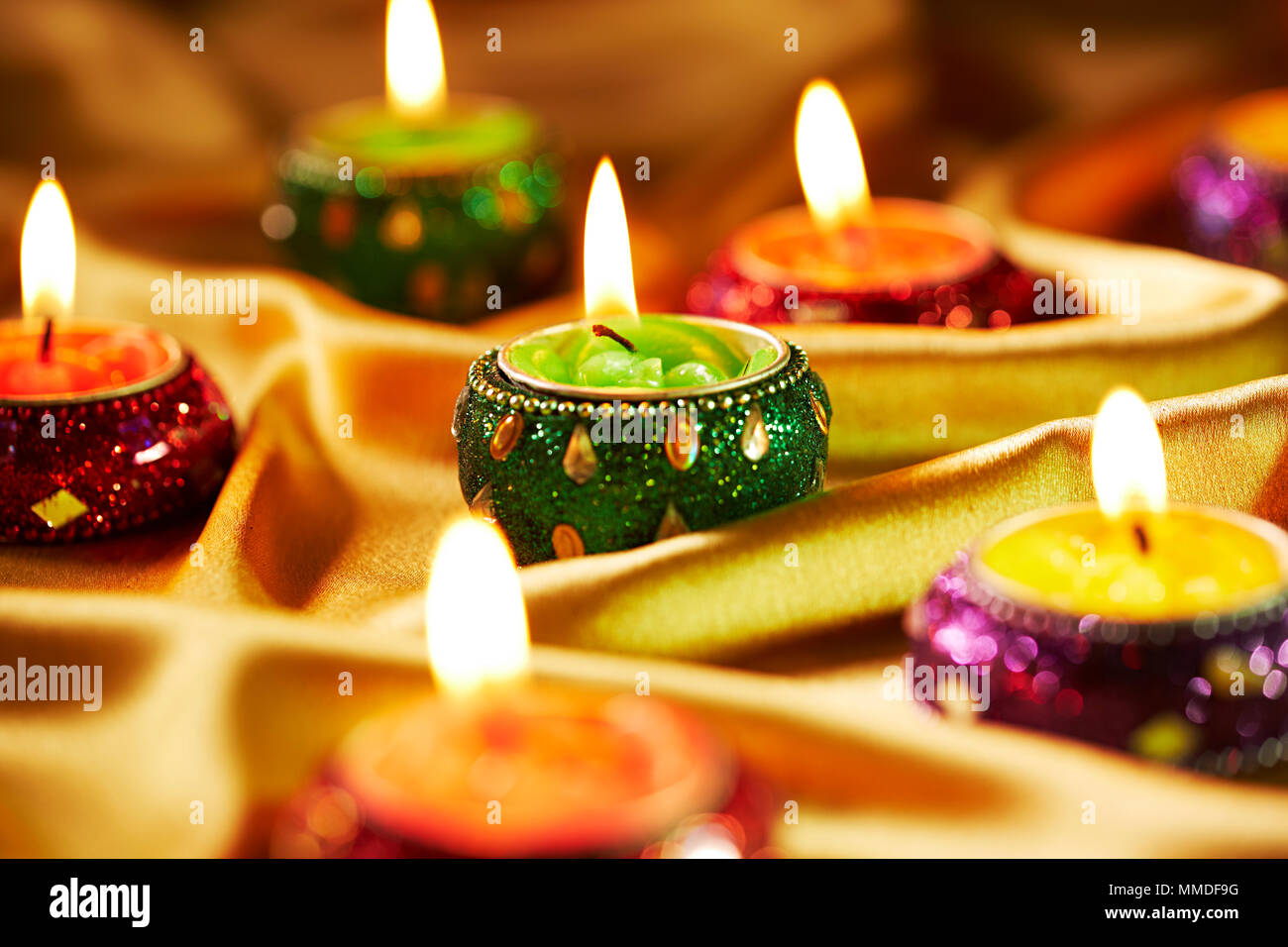 lighting diya at night