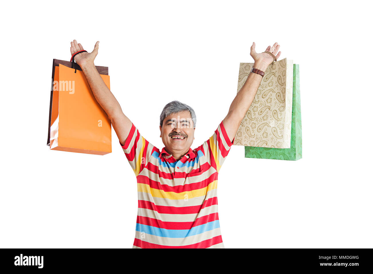 Man carrying bags of shopping hi-res stock photography and images - Alamy