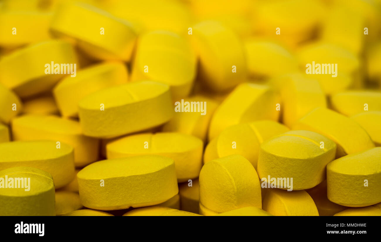 Yellow Tablets High Resolution Stock Photography And Images Alamy