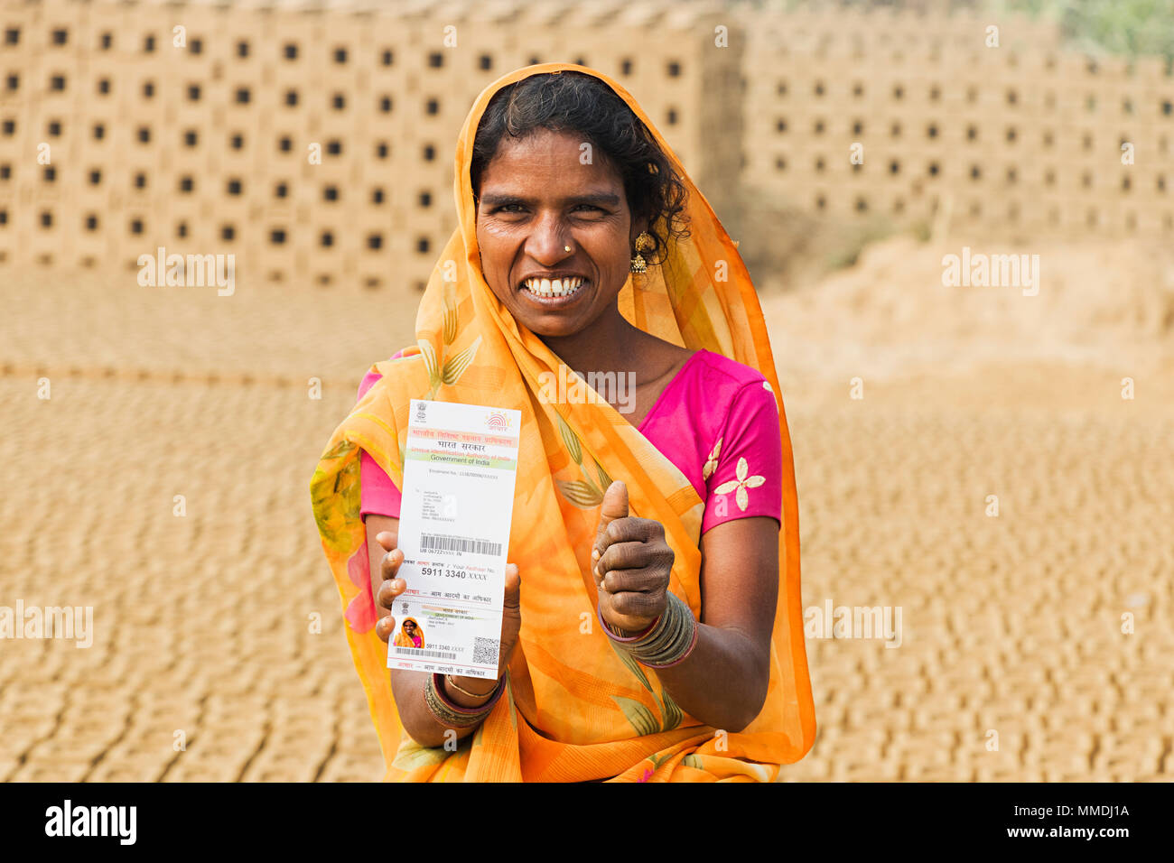 Indian woman showing thumbs up hi-res stock photography and images - Alamy
