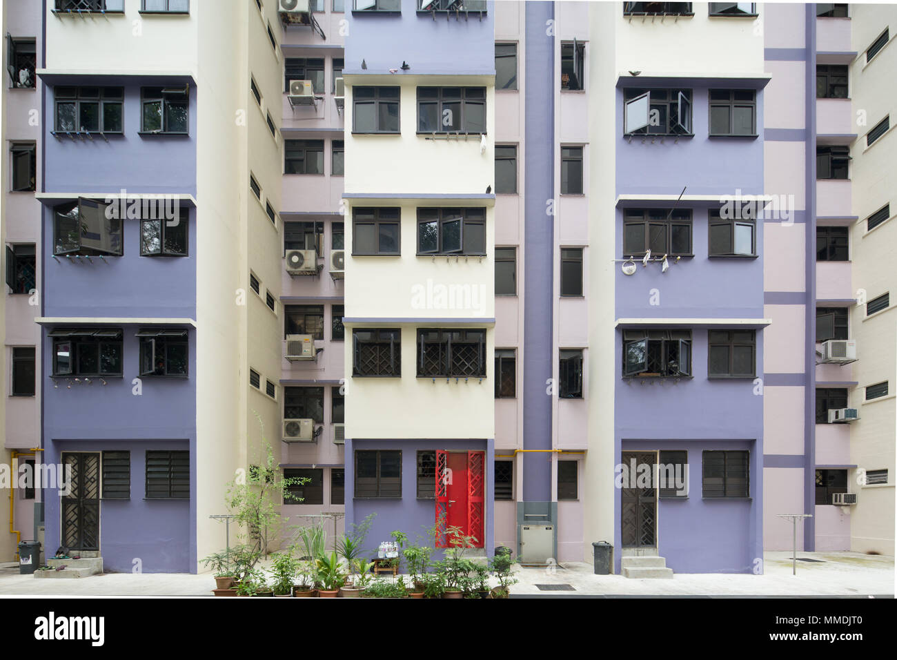 Architecture of a housing estate design in Singapore Stock Photo Alamy