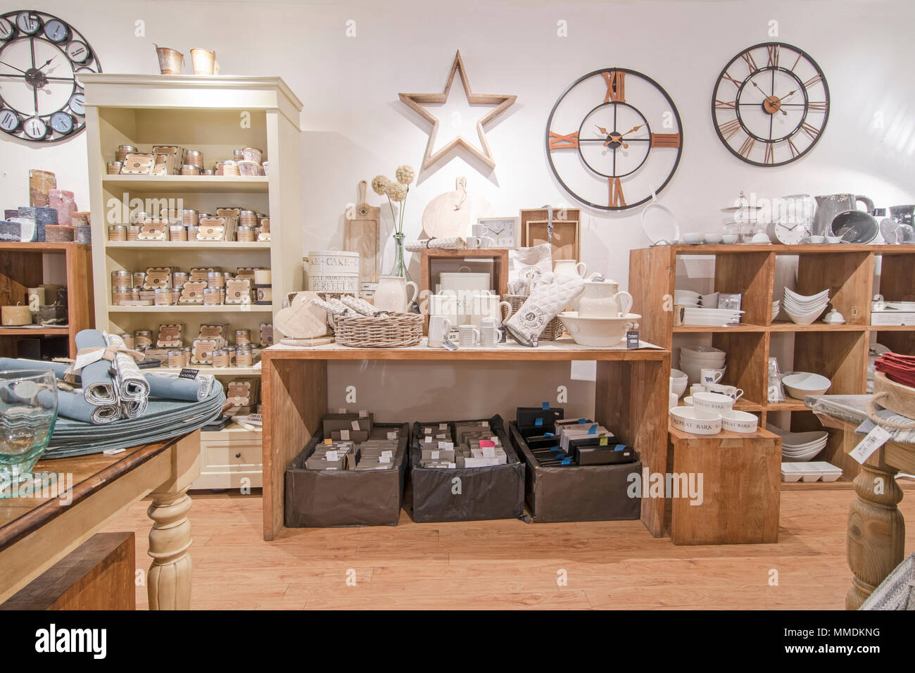 Gift shop full of accessories and home decorations Stock Photo