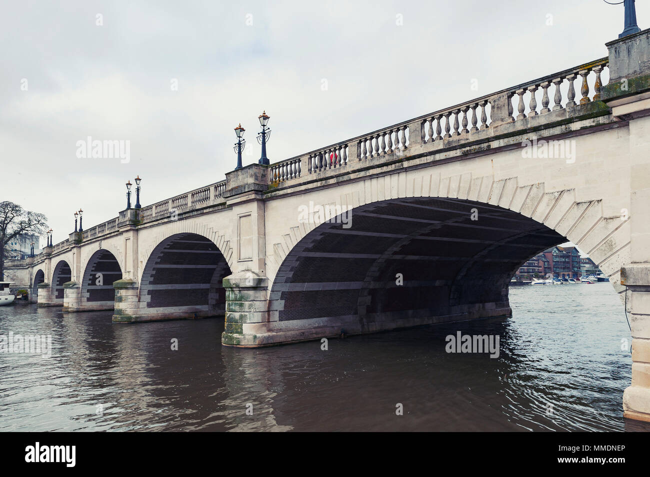 Kingston upon Thames, United Kingdom April 2018 Kingston Bridge carrying the A308 Horse Fair