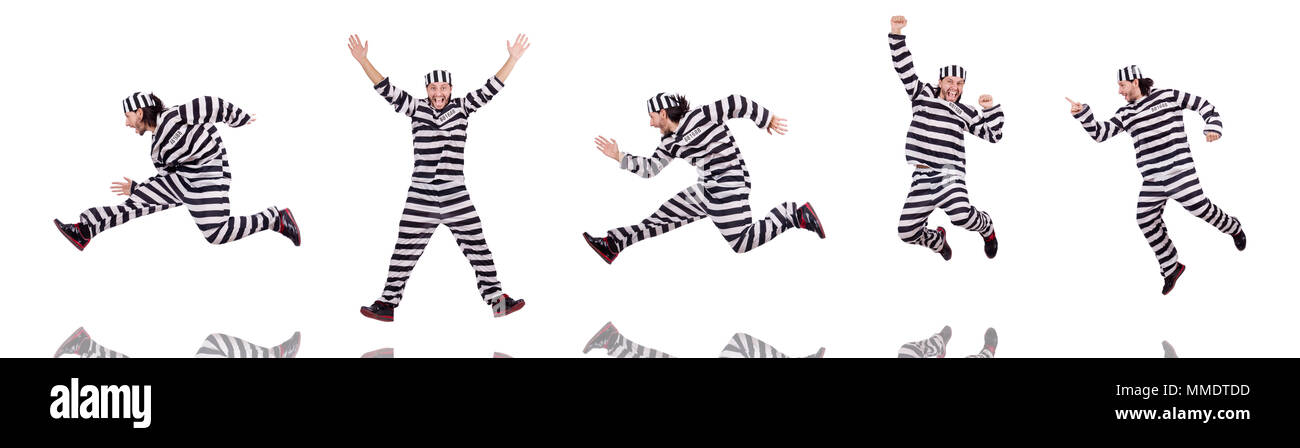 Prison inmate isolated on the white background Stock Photo - Alamy