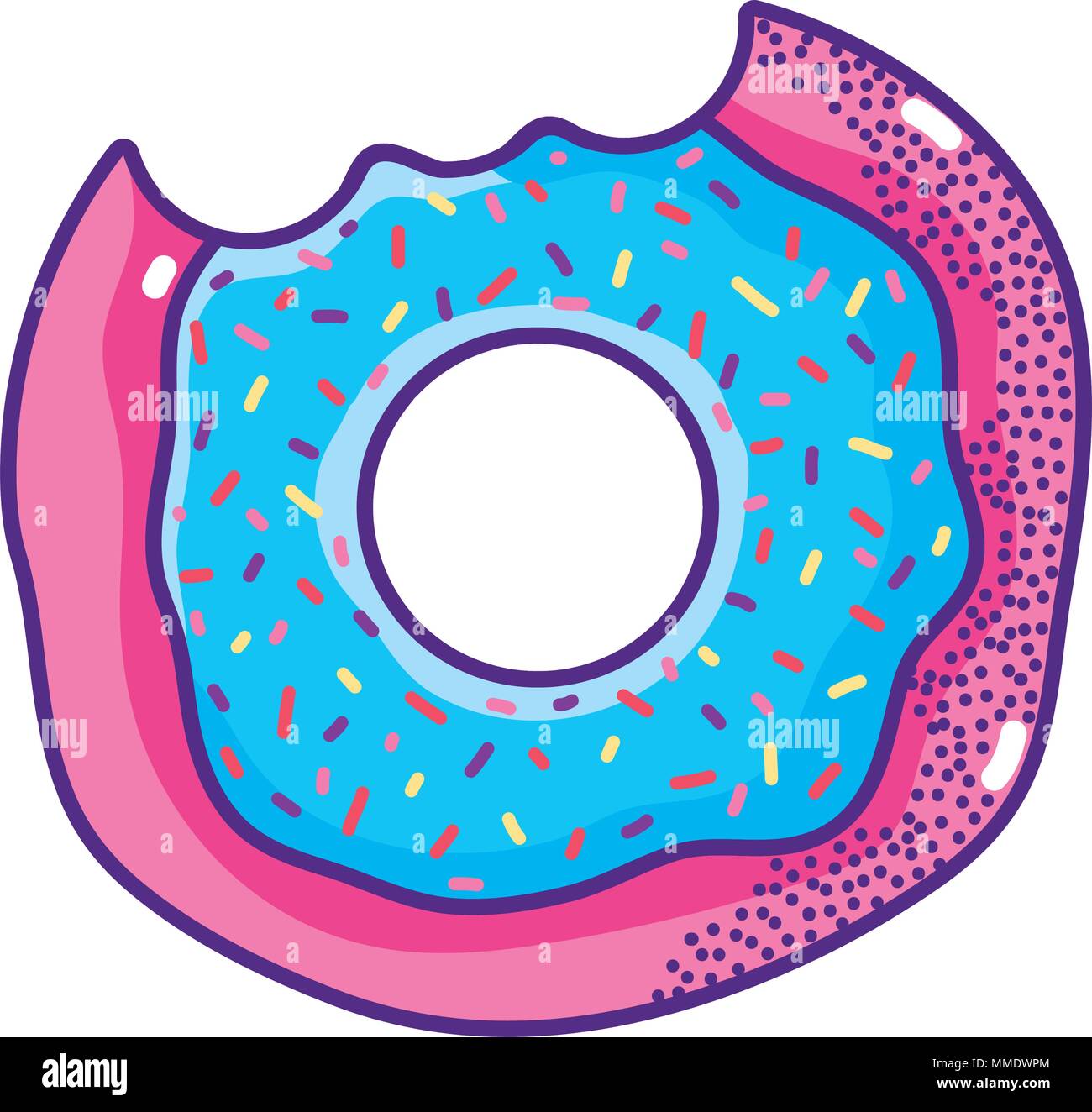 tasty donut sweet bakery food Stock Vector Image & Art - Alamy