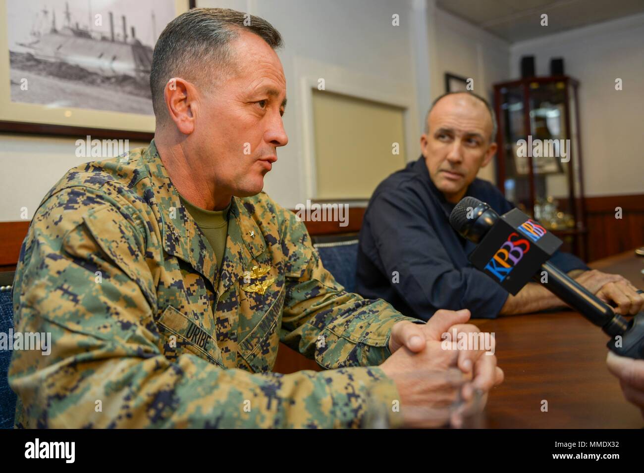 PACIFIC OCEAN (Oct. 23, 2017) Brig. Gen. Rick Uribe, deputy commanding ...