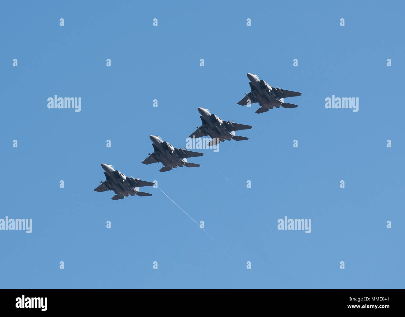F 15s From Mountain Home Air Force Base Idaho Perform A Fly Over At Gowen Thunder In Boise Idaho October 14 17 The Idaho National Guard Hosted Its First Open House And Airshow