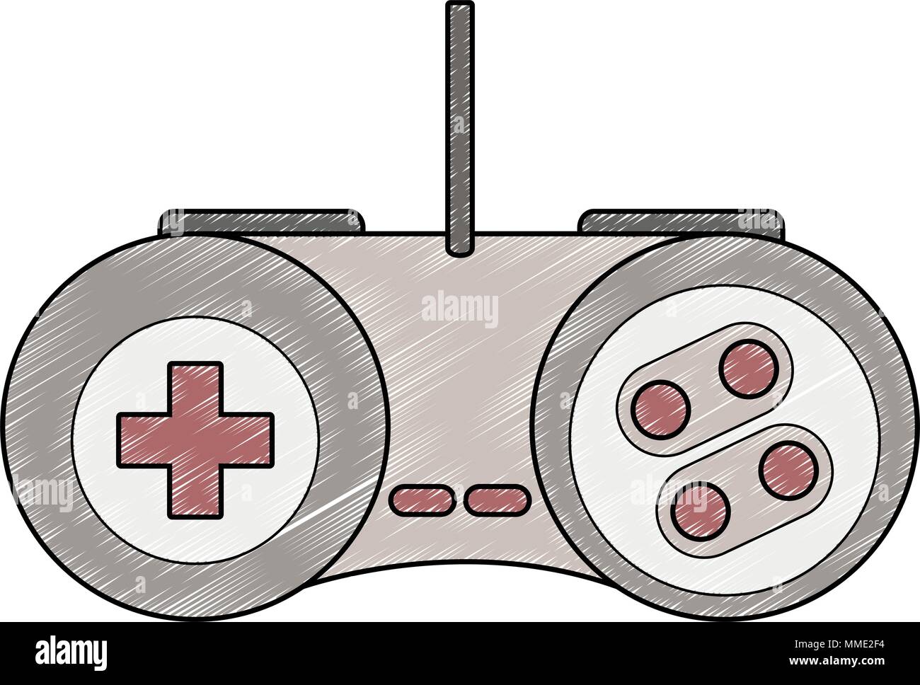 Console gamepad technology scribble Stock Vector Image & Art - Alamy