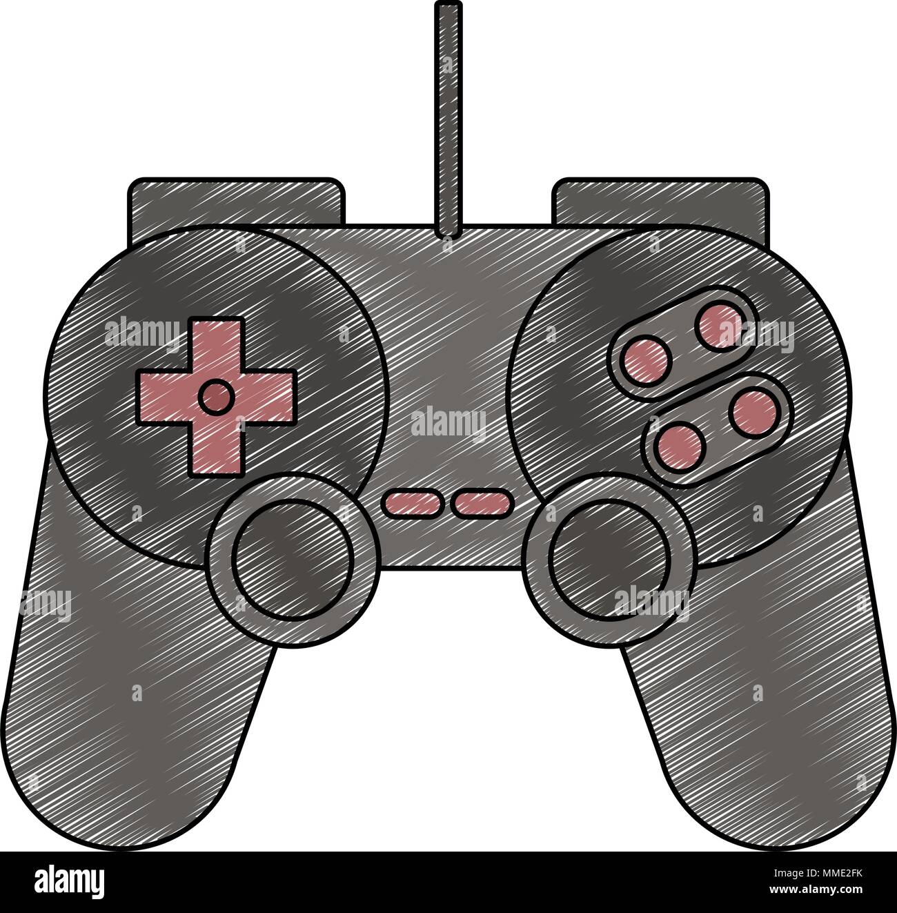 Console gamepad technology scribble Stock Vector Image & Art - Alamy