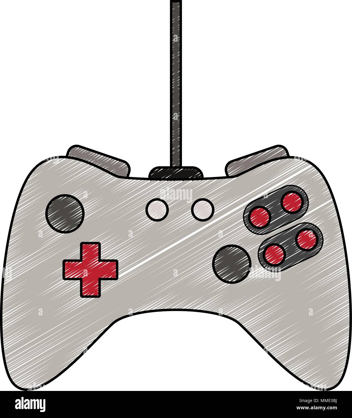 Console gamepad technology scribble Stock Vector Image & Art - Alamy