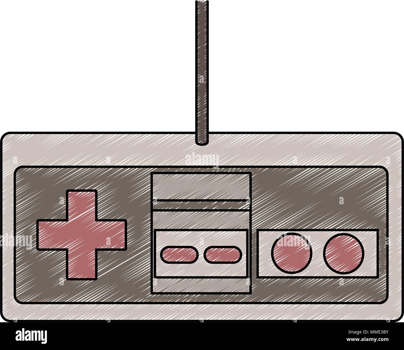Console gamepad technology scribble Stock Vector Image & Art - Alamy