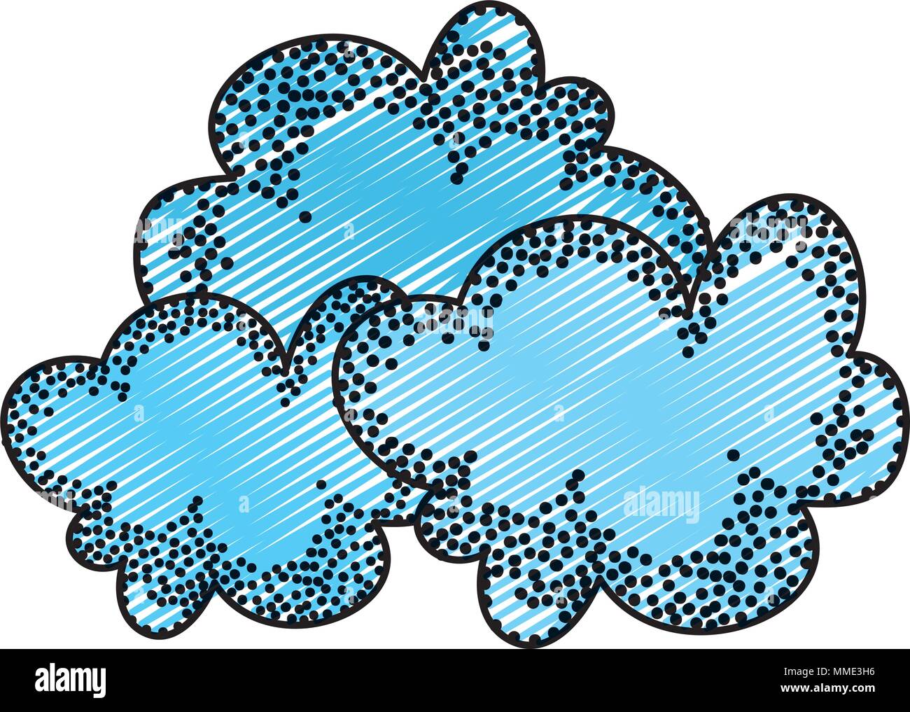 doodle nature cute clouds weather in the sky Stock Vector Image & Art ...
