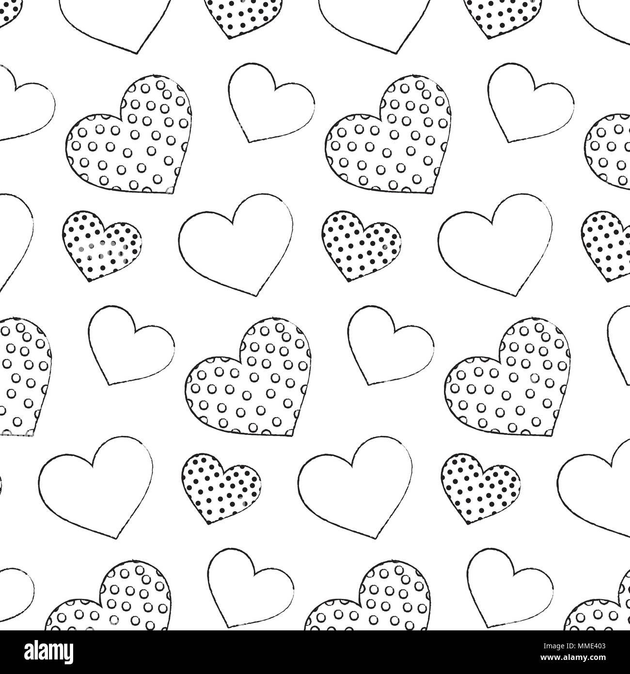 grunge hearts symbol of love and passion background Stock Vector Image ...