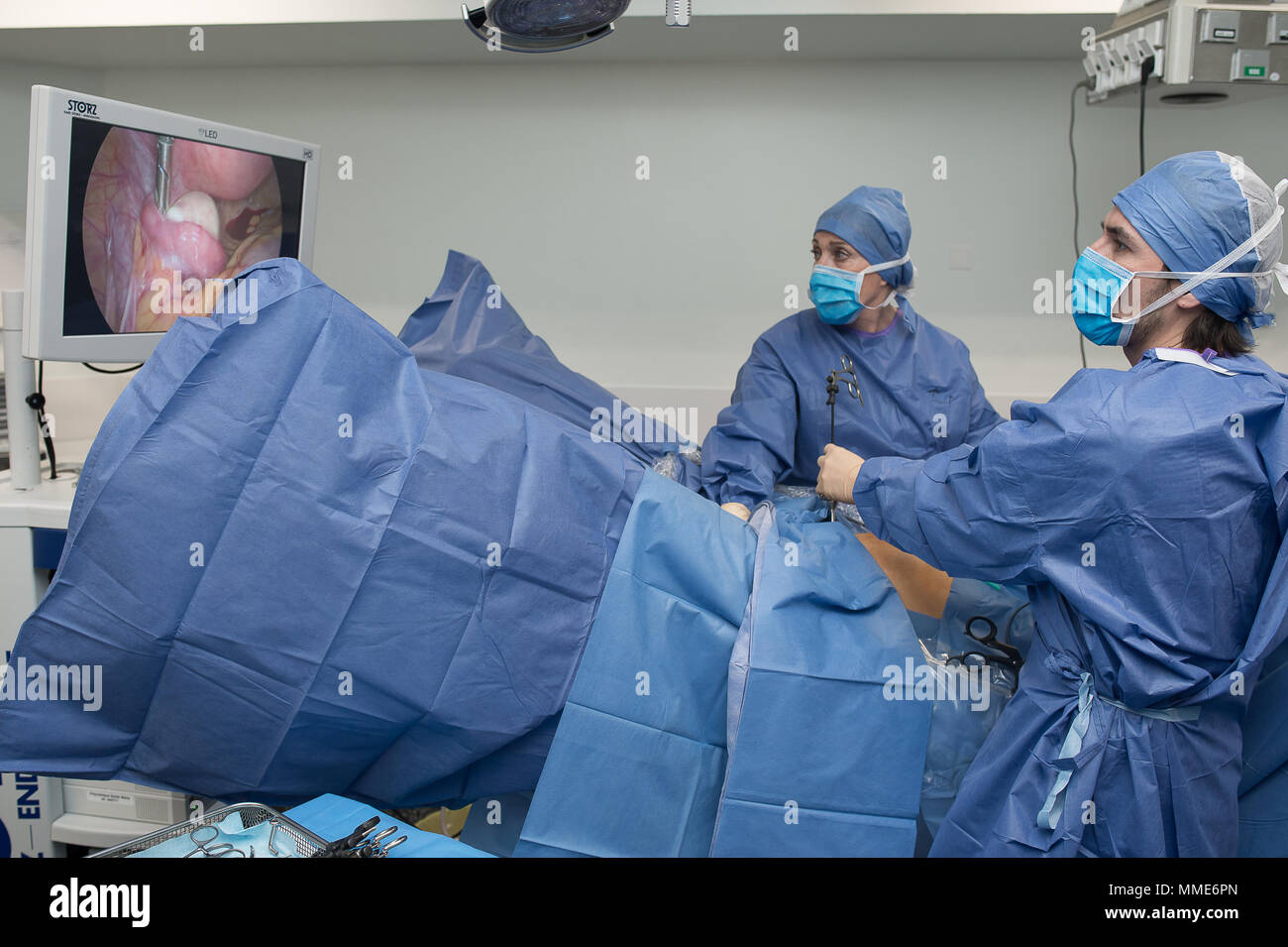 ENDOMETRIOSIS EXAMINATION Stock Photo