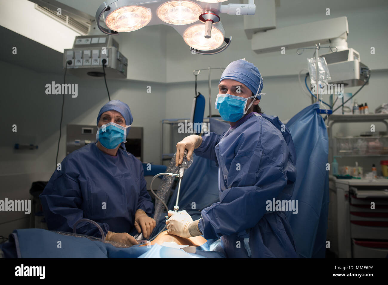 ENDOMETRIOSIS SURGERY Stock Photo