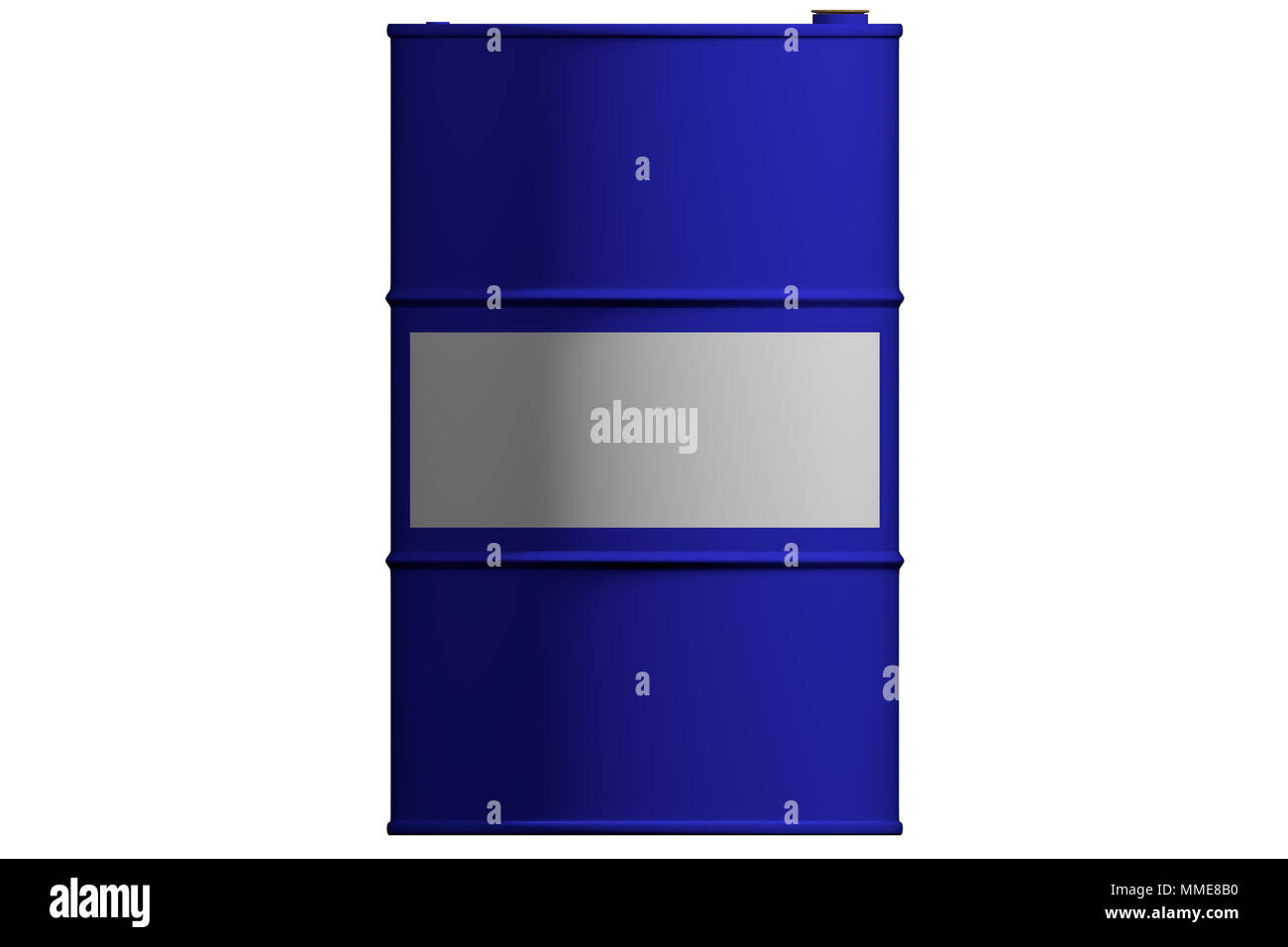 New metal blue barrel. Isolated. 3D render Stock Photo Alamy